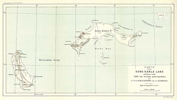Hambergs och Kjellströms karta över Kung Karls land