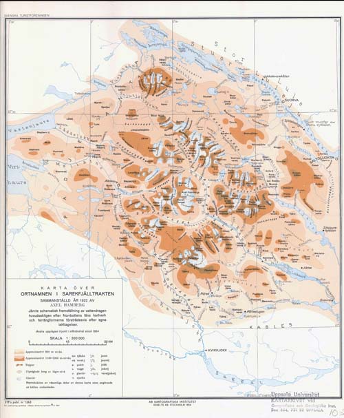 Hambergs Sarekkarta från 1922