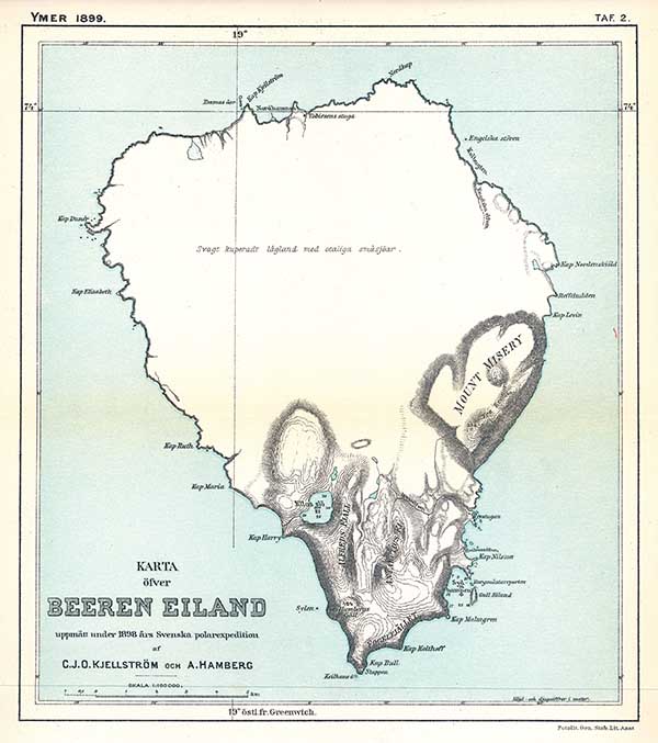 Hambergs och Kjellströms karta över Beeren Eiland